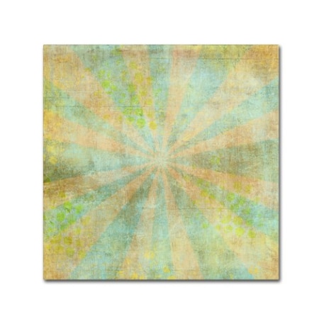 Marcee Duggar 'Teal Sunburst Grunge' Canvas Art,24x24